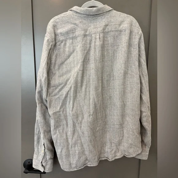 Madewell Light Gray Perfect Fit Flannel Button Down Shirt - Picture 2 of 4